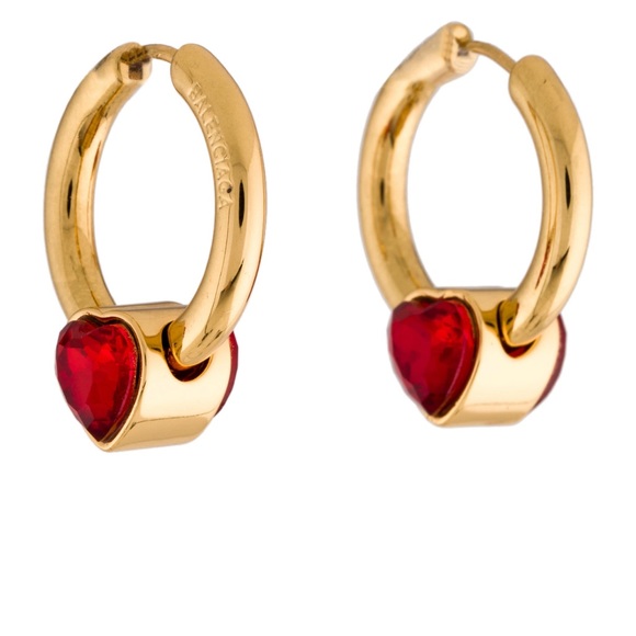 Balenciaga Force Heart Earrings - Picture 4 of 10